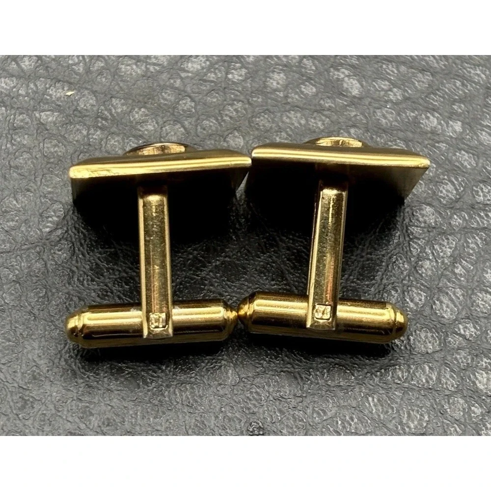 Vintage University of Tennessee Medical Units Snake Gold Tone Square Cufflinks
